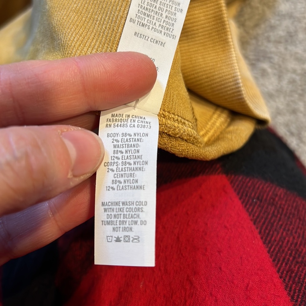 Aerie Sunset Yellow Ribbed High-Waist Leggings NWT excellent no flaws New! - Picture 6 of 6